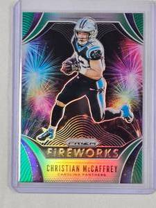 lot 252 image: Christian McCaffrey 2019 Panini Prizm Fireworks No. FW-CM