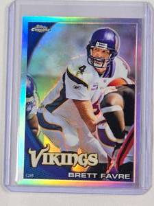 lot 263 image: Brett Favre 2010 Topps Chrome Refractor No. C90