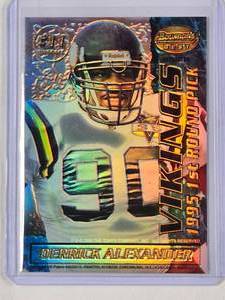 lot 266 image: Derrick Alexander 1995 #11 Pick, John Thierry 1994 #11 Pick - Bowmans Best Refractor