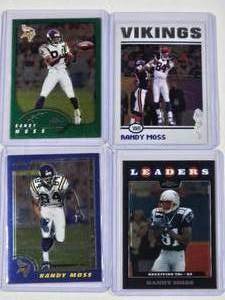 lot 267 image: Lot of 4 Randy Moss Chrome Cards