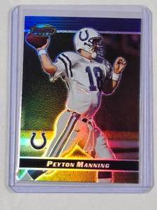 lot 275 image: Peyton Manning 2000 Topps Refractor No. 17