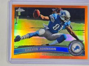 lot 279 image: Calvin Johnson 2011 Topps Chrome Orange Refractor No. 8