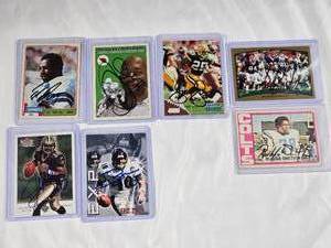 lot 284 image: Lot of 7 In Person Autographs Antowain Smith, Dorsey Levens, Michael Pittman, Too Tall Jones, Jeff Blake, Bubba Smith, Eric Zeier