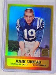 lot 293 image: John Unitas 2000 Refractor Official Reprint of 1963 Topps No. 1