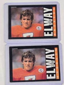 lot 300 image: Lot of 2 John Elway 1985 Topps No. 238