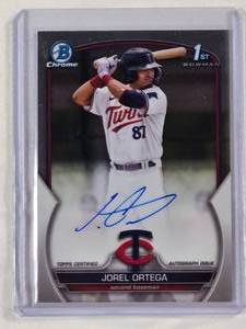 lot 18B image: Jorel Ortega 2023 1st Bowman Chrome On Card Auto No. CPA-JORT
