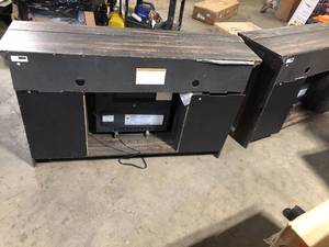 lot 14 image: Lot of 2  60 Infrared Electric Fireplace Entertainment Center   Customer Returns See Pictures
