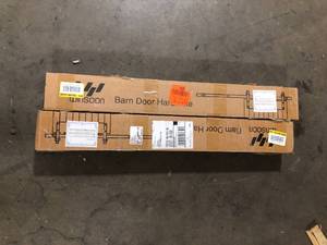 lot 23 image: Lot of 2 Barn Doors Customer Returns See Pictures