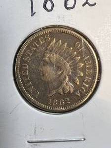lot 02B image: 1862 US INDIAN HEAD CENT