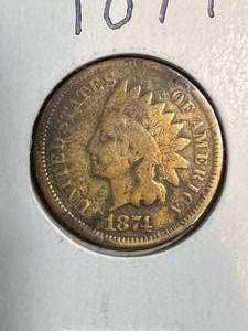 lot 07B image: 1874 US INDIAN HEAD CENT