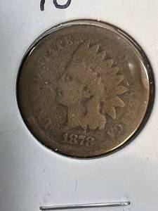 lot 10B image: 1878 US INDIAN HEAD CENT