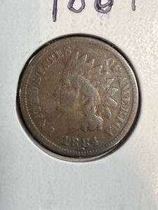 lot 16B image: 1884 US INDIAN HEAD CENT