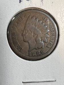 lot 21B image: 1889 US INDIAN HEAD CENT