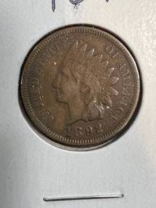 lot 24B image: 1892 US INDIAN HEAD CENT