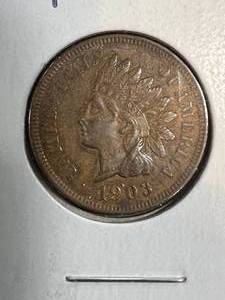 lot 33B image: 1903 US INDIAN HEAD CENT