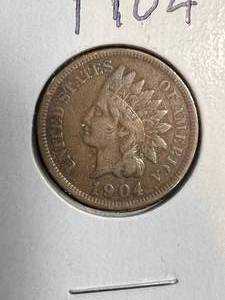 lot 34B image: 1904 US INDIAN HEAD CENT