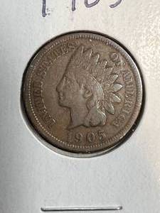 lot 35B image: 1905 US INDIAN HEAD CENT
