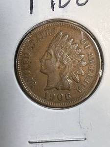 lot 36B image: 1906 US INDIAN HEAD CENT