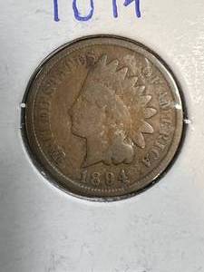 lot 42B image: 1894 US INDIAN HEAD CENT