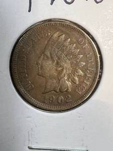 lot 43B image: 1902 US INDIAN HEAD CENT