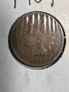 lot 46B image: 1909 US INDIAN HEAD CENT