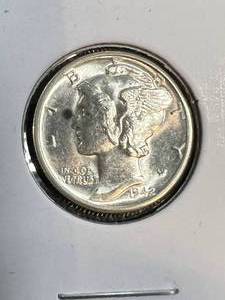 lot 59B image: 1942-D US MERCURY DIME