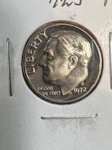 lot 73B image: 1972-S US PROOF  ROOSEVELT DIME