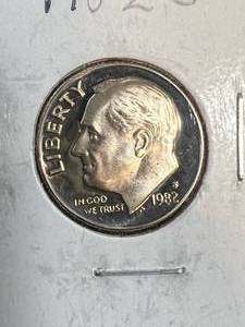 lot 78B image: 1982-S US PROOF  ROOSEVELT DIME