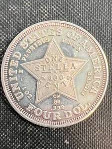 lot 25 image: 1 TROY OZ .999 FINE SILVER 1879 STELLA ROUND
