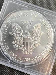 lot 27 image: 2017 AMERICAN SILVER EAGLE 1 TROY OZ .999 FINE SILVER IN CASE