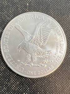 lot 31 image: 2024 AMERICAN SILVER EAGLE 1 TROY OZ .999 FINE SILVER