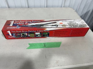 lot 3 image: 1 TON DUAL DRIVE RATCHET CABLE PULLER