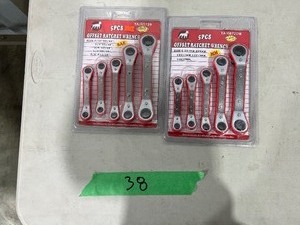 lot 38 image: OFFSET RATCHET WRENCHES MM & SAE
