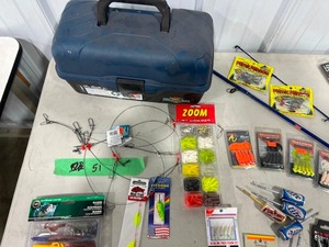 lot 51 image: TABLE FULL OF FISHERMANS LOT