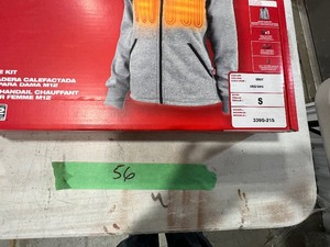 lot 56 image: MILWAUKEE M12 WOMENS GRAY SMALL HEATED HOODIE KIT