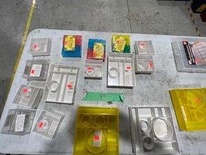 lot 59 image: TABLE FULL OF STORAGE ORGANIZERS