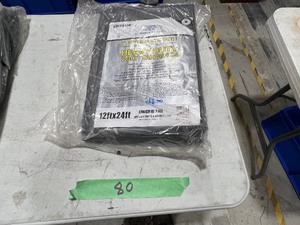 lot 80 image: 12 X 24 HEAVY DUTY POLY TARP