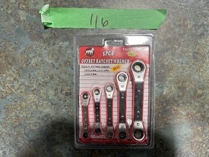 lot 116 image: OFFSET RATCHET WRENCHES MM & SAE