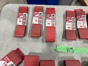 lot 115 image: 4 & 3 DIABLO SANDING BELTS