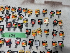 lot 109 image: 14 DRIVE SOCKETS MM & SAE