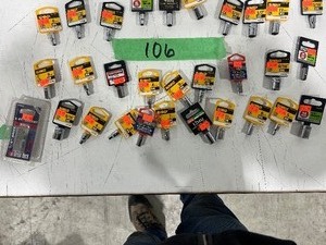 lot 106 image: 14 DRIVE SOCKETS MM & SAE