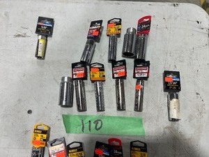 lot 110 image: 12 DRIVE DEEP SOCKETS MM & SAE