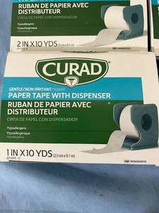 lot 30 image: Lot of 6 NEW Mixed Size Curad Hypoallergenic Gentle Non-Irritant Suave Paper Tapes - They are using this for face taping with castor oil for wrinkles...do not ask me how I know this...