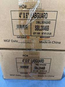 lot 33 image: MSRP $400  2 Cases (1000 each case) NEW Minigrip SBL2X46B 4 x 6 Lab Guard 3-Wall Biohazard Specimen Bags