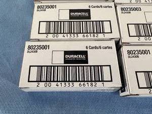 lot 71 image: Lot of 20 Boxes (6 Cards Per Box) NEW Duracell DL2430B 3v Lithium Coin Cell Battery Batteries