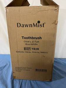 lot 74 image: 1 Case (1440 each per case) NEW DawnMist TBJR Childs 27 Tuft Toothbrushes - Blue&nbspFeature soft bristles with rounded polish tips - Individually packaged