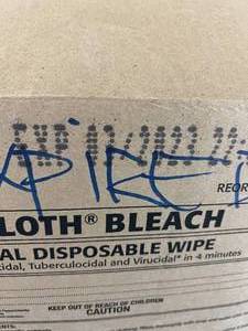 lot 79 image: 1 Case NEW PDI P54073 Sani-Cloth Bleach Germicidal Disposable Wipe - Expiration 323 