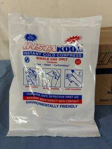 lot 85 image: 1 Case (24 each) NEW InstaKool TKINST6824 6 x 8.75 Single-Use Latex-Free Instant Cold Compress
