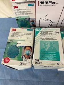 lot 138 image: Lot of Mixed Brand Health Care N95 Particulate Respirator and Surgical Masks (3M and Honeywell)