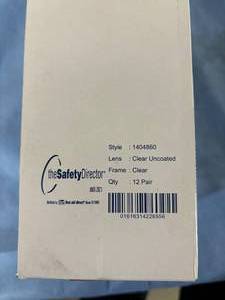 lot 144 image: Lot of 3 NEW The Safety Director 1404860 12-Pack Classic High Impact Scratch Resistant Safety Glasses - Clear - Fits with or without eyeglasses - 99.9% UV protection.